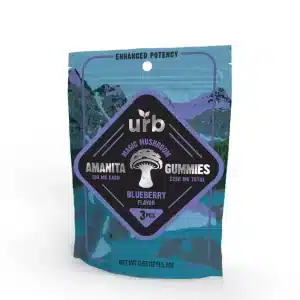 URB Amanita Magic Mushroom Enhanced Potency Gummies – 3PK Blueberry